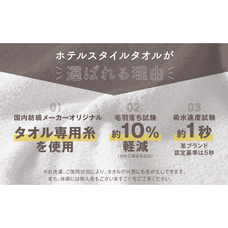 【スピード発送】ホテルスタイル フェイスタオル 10枚（5色×2枚）【泉州タオル 国産 吸水 普段使い シンプル 日用品】 010B1164_イメージ2