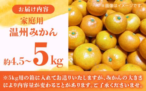 【先行予約】【数量限定】【訳あり】家庭用 温州 みかん 約4.5kg～5kg【合同会社 福福堂】 [ZCN014]