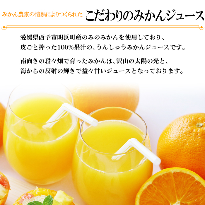 ＜明浜みかんジュース ムテンカ 720ml×6本入り E-6＞ 温州みかん ミカン 蜜柑 柑橘 オレンジジュース ストレート 飲料 無添加 特産品 贈答用 ギフト プレゼント あけはまシーサイドサンパ