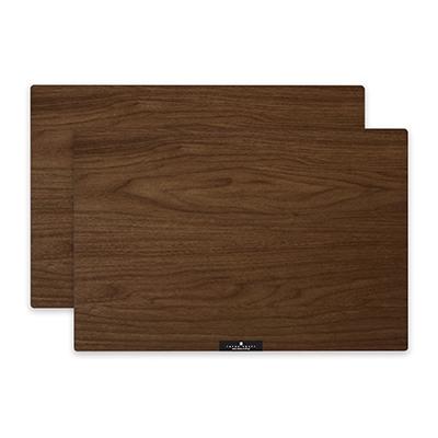 ふるさと納税 海南市 和歌山県海南市 バスク ランチョンマット ブラウン 2枚組 おしゃれな木目調のランチョンマット
