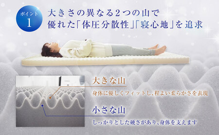 アキレス 体圧分散高反発マットレス セミダブル グレー 厚さ8cm 180N 硬め 三つ折り 日本製 マットレス 凸凹 プロファイル 高反発 体圧分散 ウレタン コンパクト 軽量 AK-332