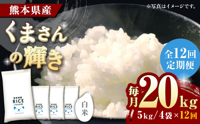 
            《 新米先行予約 》【全12回定期便】2025年10月より順次発送 くまさんの輝き 白米 20kg【有限会社  農産ベストパートナー】 [ZBP128]
          