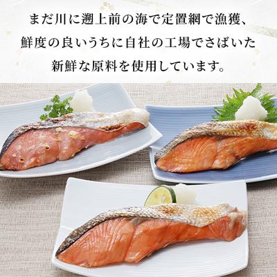 ふるさと納税 石狩市 佐藤水産の北海道天然鮭切身3種　計14切入(約980g) |  | 02