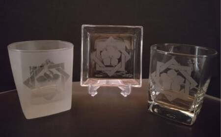 坂本龍馬 家紋グラスセット（1）【コップ 食器 日用品 ガラス 竜馬  ギフト 人気】