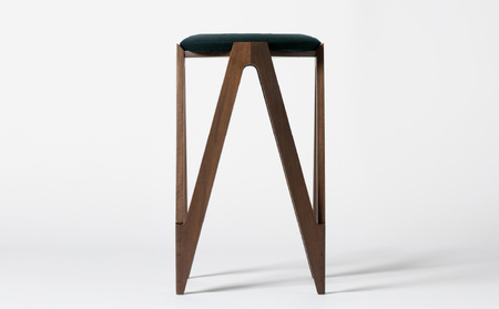 CO･DA･MA High Stool＜ウォールナット＞（NC-044 グリーン）