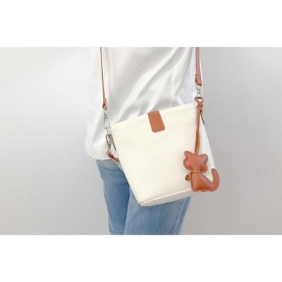 ふるさと納税 大府市 帆布 × 革　ショルダーバッグ　キャンバス　猫　かばん　小さめ　ミニバッグ【グレー】 |  | 02