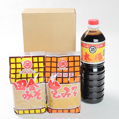ふるさと納税 枕崎市 マルソエ 人気の品詰合せ 太陽醤油・田舎みそ 生味噌セット Z0-38 |  | 03
