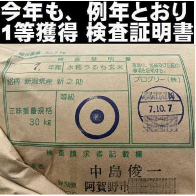 ふるさと納税 阿賀野市 【令和7年産】【真空パック】整粒率95%の1等米!! 阿賀野市産「新之助」無洗米 5kg 中島農場 |  | 01