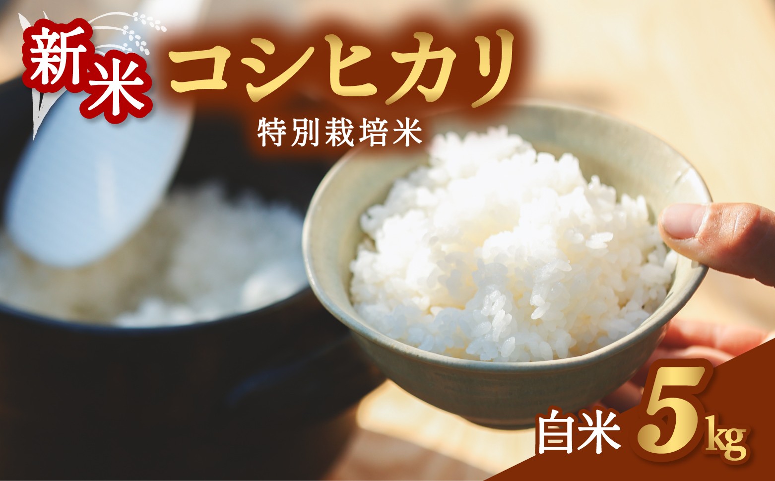 
            コシヒカリ 特別栽培米 白米 5kg 
          