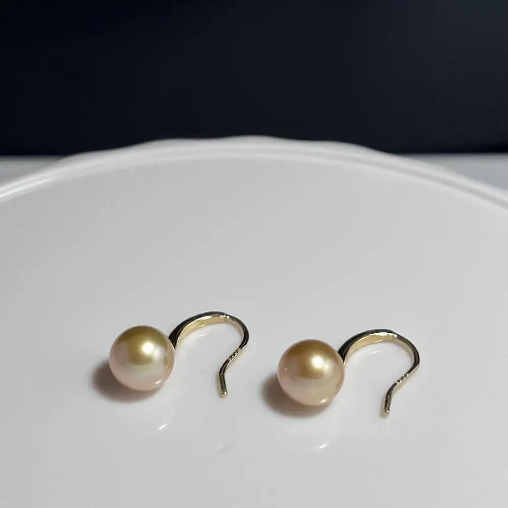 【奄美パール】白蝶真珠 7mm K18イエローゴールドピアス2470