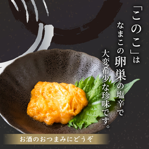 このこ 80g 1本 ナマコ 塩辛 珍味 海の幸 海鮮 魚介 瓶 ご飯 ごはん つまみ おかず 酒 冷凍 愛知県 南知多町 人気 おすすめ 【離島不可】 【sasano005】