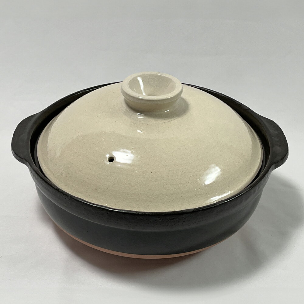 【ふるさと納税】【萬古焼（ばんこやき）】モノトーン土鍋 セラミックコーティング 内山製陶所 【土鍋 セラミック モノトーン 直火用 電子レンジ対応 お手入れ簡単 食洗器対応 三重県 三重 四日市市 四日市 四日市市ふるさと納税 四日市ふるさと納税】