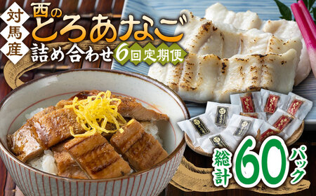 【全6回定期便】対馬産 穴子 詰め合わせ 10PAC [WAV008] 対馬 新鮮 とろ あなご 煮穴子 冷凍 海鮮 
