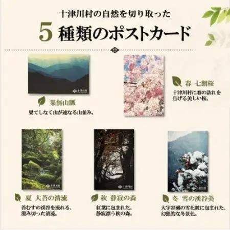 【ふるさと納税限定】十津川村風景ポストカードセット 5枚入り　四季【1760830】