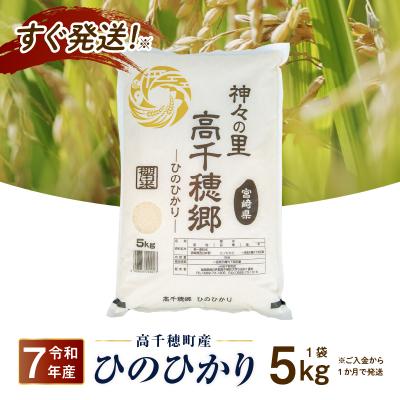 ふるさと納税 高千穂町 【令和7年産 新米】JA高千穂地区 ひのひかり5kg