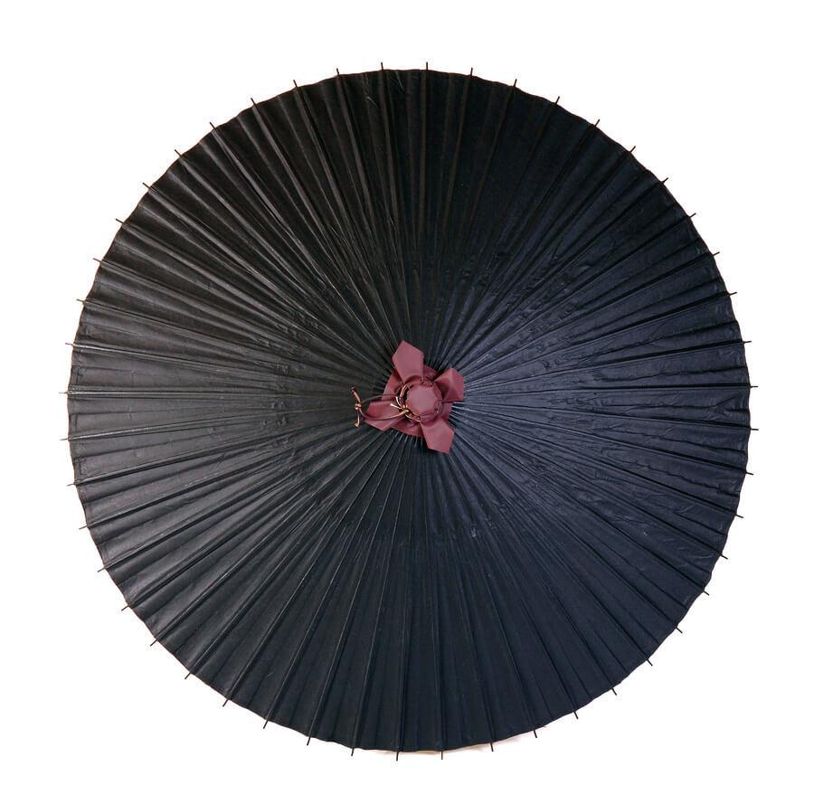 【日吉屋】特選番傘（黒） 名入れあり（タイプB・D・E)