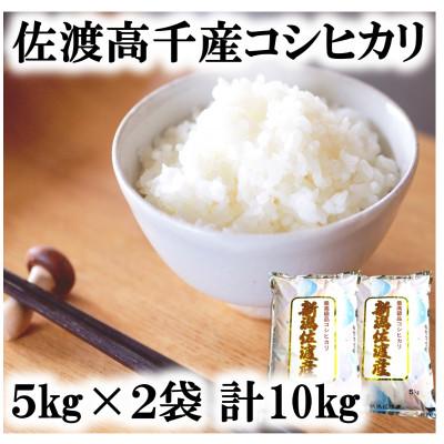 ふるさと納税 佐渡市 【令和7年産】佐渡高千産コシヒカリ　5kg×2袋　計10kg(精米)