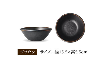 【美濃焼】[軽量食器] YOUHEN ボウル &amp; 22cm ディーププレート×2 ペアセット (ホワイト/ブラウン)  多治見市 / 井澤コーポレーション 食器 プレート 皿[TBP228]