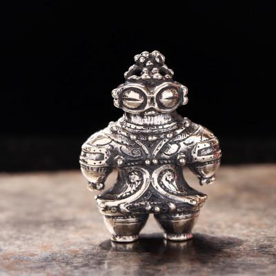 ふるさと納税 山梨県 縄文の神秘を身にまとうSV925製　遮光器土偶ネックレス　659-994