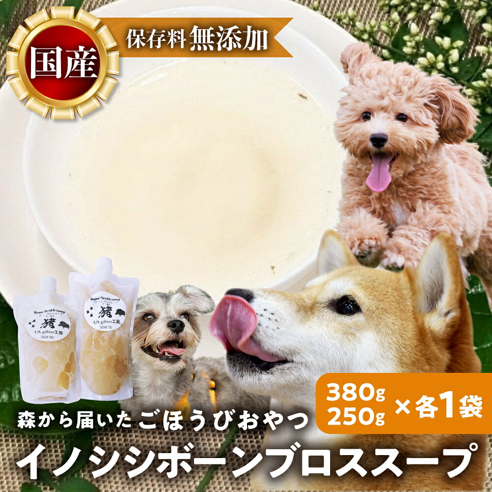 【ふるさと納税】ごちそうペットフード イノシシボーンブロススープ 2袋 630g ジビエ ボーン スープ 骨 ペット 犬 愛犬 ワンちゃん わんちゃん ごはん ご飯 いのしし イノシシ 猪 低カロリー たんぱく質 健康 ペット用品 エサ えさ おやつ