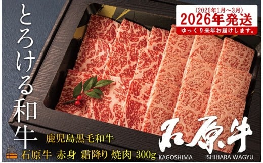 2474 《2026年1～3月に配送！》世界が絶賛した“とろける和牛”幻の石原牛 赤身・霜降り食べ比べ焼肉300g ( 鹿児島黒毛和牛 ブランド牛 牛肉 ビーフ こだわり プレミアム オメガ３脂肪酸 贈答 ギフト 徳之島 奄美 鹿児島 美味しい 赤身 霜降り 脂身 ステーキ 焼肉 BBQ 世界基準 石原PRO 来年発送 )