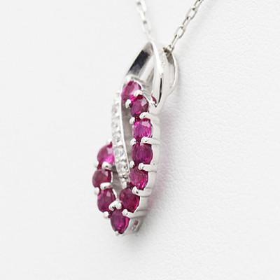 ふるさと納税 韮崎市 ネックレス プラチナ PT900 ルビー ダイヤモンド 0.05ct【f134-rd-pt】 |  | 03