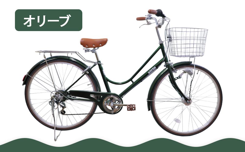 【エイリン】【組立済み発送】＜色選択可能＞ファミリーサイクル26型 KN266NROL［ 京都 自転車専門店 完成車でお届け 26インチ ファミリー サイクル 人気 おすすめ 自転車 ママチャリ 街乗り スポーツ アウトドア ギフト 通販 送料無料 ふるさと納税 ］【オリーブ】 261009_A-XW002VC02