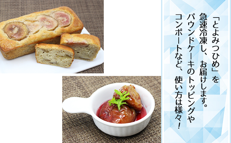 2J8-S 【福岡県産】冷凍とよみつひめ（イチジク）　２ｋｇ（１ｋｇ×２）