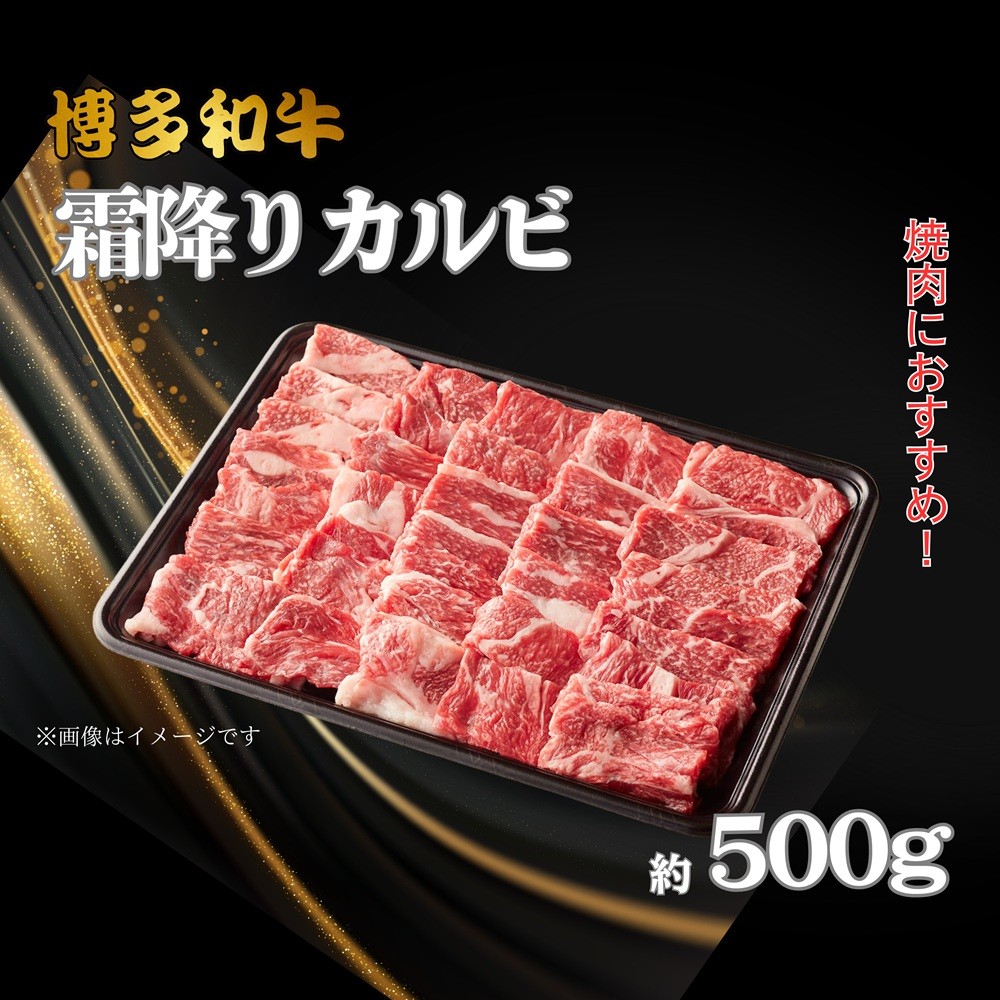 
                  DK-017_博多和牛　霜降りカルビ　約500g
                