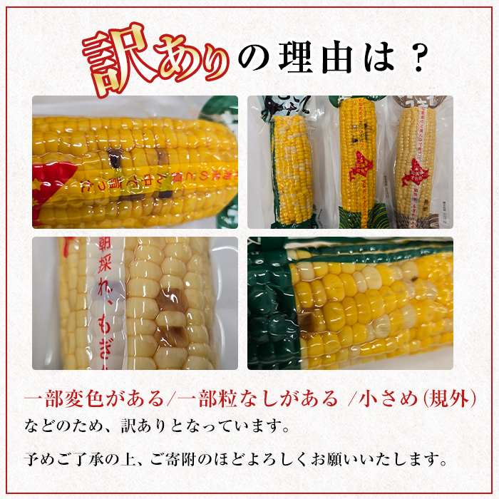 北海道士別市産！訳あり！朝採りレトルトスイートコーン(20本) 北海道産 北海道 士別市 とうもろこし トウモロコシ とうきび レトルト 【三栄アグリ】【B7150】