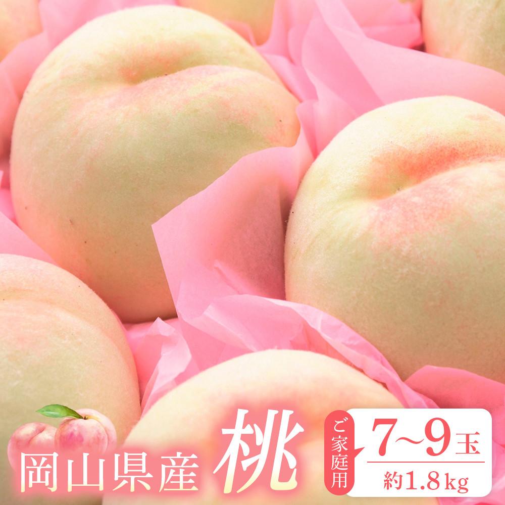 【ふるさと納税】桃 2026年 ご家庭用 おかやま の 桃 約1.8kg（7～9玉） もも モモ 岡山県産 国産 フルーツ 果物 | もも フルーツ 果物 くだもの 食品 人気 おすすめ 送料無料