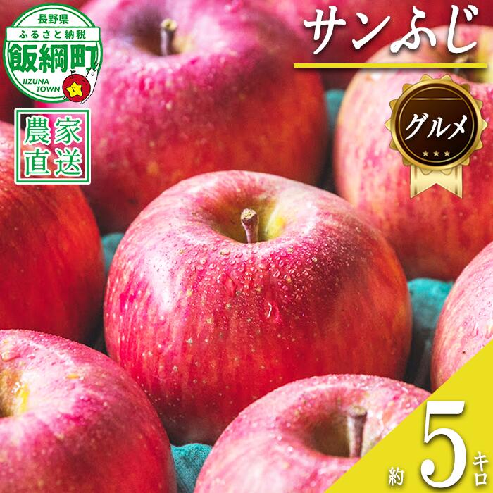 【ふるさと納税】 りんご サンふじ グルメ ( 贈答用 ) 5kg 最高級 糖度17度以上 光センサー選別品 ながの農業協同組合 令和8年度収穫分 長野県 飯綱町 〔 信州 果物 フルーツ リンゴ 高級 特秀 数量限定 長野 予約 〕発送時期：2026年12月上旬〜2026年12月下旬 {***}