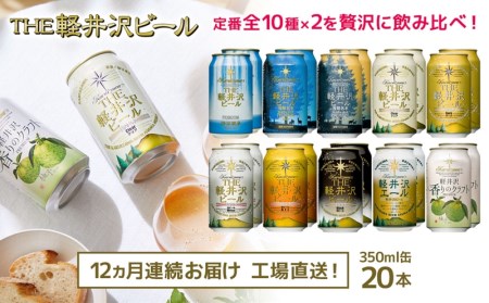 【12カ月定期便】 THE軽井沢ビール 10種20缶 飲み比べ セット  | 軽井沢ブルワリー 地ビール 定期便 クラフトビール 地ビール クラフトビール 地ビール クラフトビール 地ビール クラフトビール 地ビール