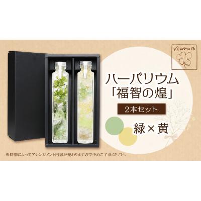 ふるさと納税 福智町 ハーバリウム2本セット「福智の煌」【緑×黄】 |  | 01