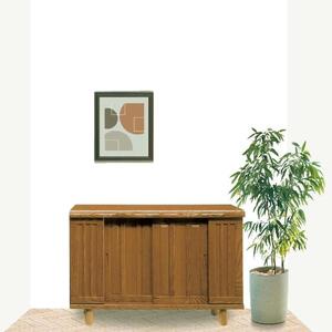 大川家具　シューズボックス　光林1200L　幅120cm  靴箱 収納