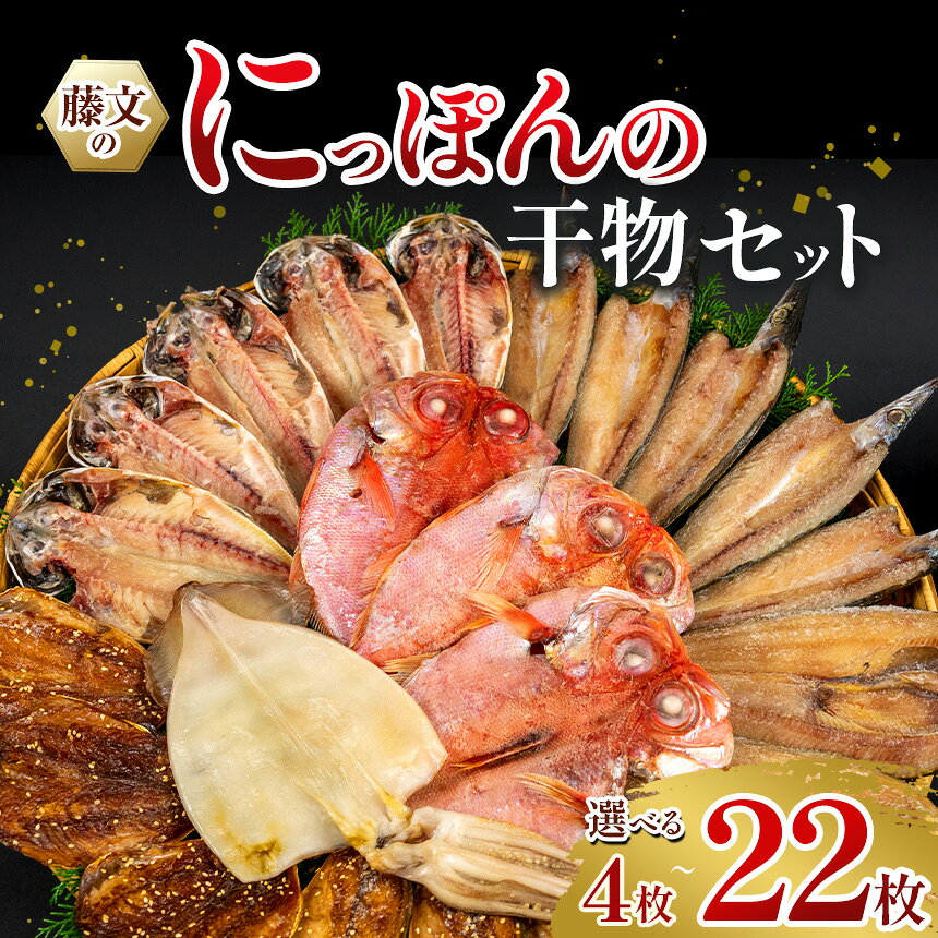 【ふるさと納税】 ひもの 金目 鯖 あじ いか 国産 ギフト 御中元 御歳暮 伊豆 藤文の「にっぽんの干物セット」選べる内容量 4枚～22枚