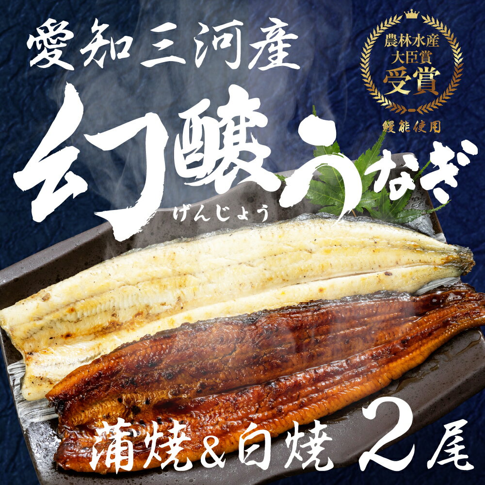 【ふるさと納税】愛知県産特選　幻醸うなぎ　蒲焼き＆白焼きセット 2尾セット　国産うなぎ 鰻 タレ付 セット 厳選 ウナギ かば焼き 丑の日 高級 贅沢 ご褒美 特産品 ふっくら お取り寄せ うな重 うな丼 ひつまぶし 冷凍 誕生日 お祝い 内祝い お中元 お歳暮 愛知県 豊橋市