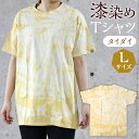 【ふるさと納税】漆染めTシャツ タイダイ Lサイズ 身丈72cm×身幅53cm×袖丈21cm 1枚 漆 Tシャツ 漆染め 手染め 染物 綿100％ メンズ ファッション おしゃれ 国産 岩手県 二戸市 送料無料