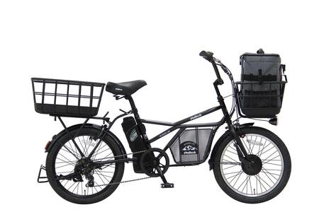 【ふるさと納税】 完成品 ペット乗せ 電動自転車 ミニベロ eカーゴバイク ペットポーター GRC-515L-PET 20インチ OGK 電動アシスト自転車 シマノ製外装7段変速 【本体：マットブラック×リュック：チャコール】