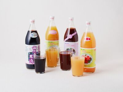 大江の恵6本ギフト山ブドウ原液・ラ・フランス・ぶどう・紅玉各1000ml） 003-023