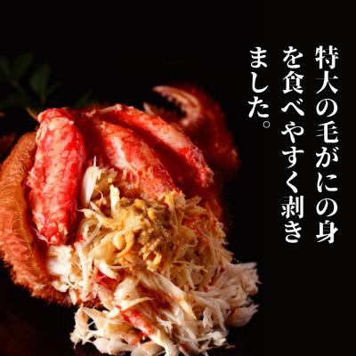 ふるさと納税 紋別市 【紋別産】特大毛がに甲羅盛り | 特大のタグ付き かに　かにみそ　無添加　山わさび　蟹酢付 |  | 01