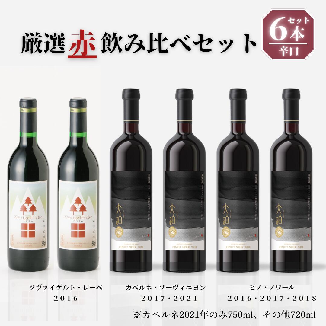 【ふるさと納税】【30セット限定】「早池峰の恵み」モリタワイン ダム貯蔵熟成「赤」年代別飲み比べ 6本セット 赤ワイン 花巻市 岩手県