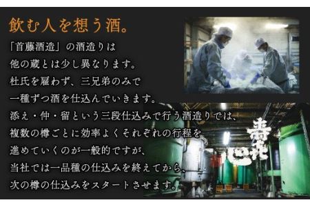 首藤酒造「寿喜心」山田錦 35% 純米大吟醸 1800ml　日本酒
