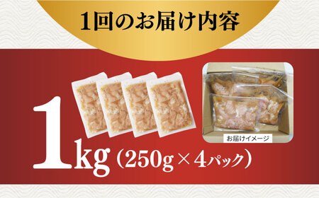 【全12回定期便】【塩だれ味】九州産和牛 ホルモン シマチョウ 1,000g（250g×4パック）《長与町》【岩永ホルモン】 [EAX107] / ホルモン シマチョウ ホルモン ホルモン 国産 ホル