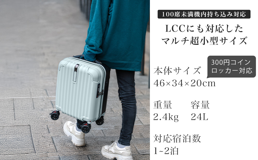  [PROEVO]ファスナーキャリー スーツケース 機内持ち込み LCC対応 100席未満 SSサイズ (エンボス/ガンメタリック) [10001S] AY279