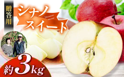 【先行受付：10月発送】【贈答用】シナノスイート　3㎏　（9～12玉）｜ ふるさと納税 長野県 松本市 林檎 りんご リンゴ 信州産 シナノスイート 贈答用 甘い 贈り物 季節限定