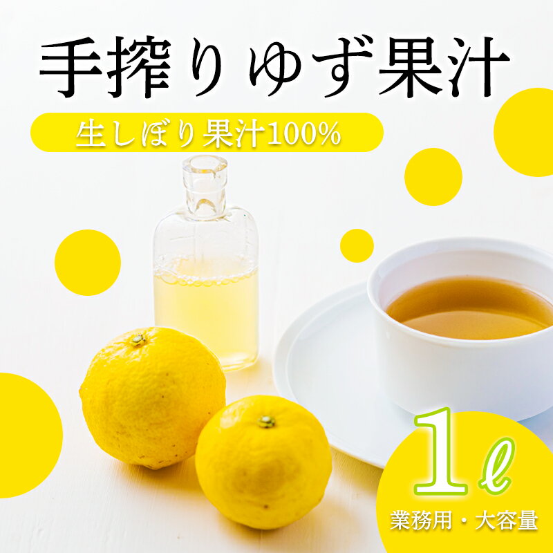 【ふるさと納税】ゆずの手絞り果汁《大容量・業務用1L》 保存料不使用 果物の果汁 濃縮還元なし 自家製ポン酢やサワーに 10000円 故郷納税 オンラインワンストップ 送料無料 ムラタ拉麺