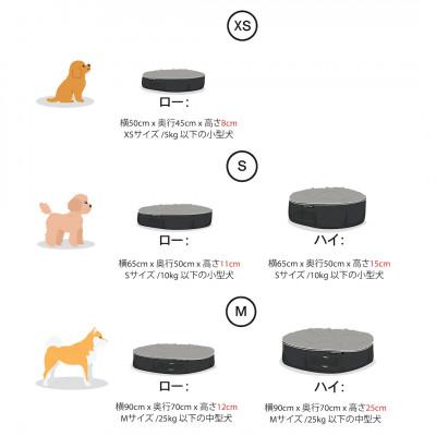 ふるさと納税 足利市 【アンビエントラウンジ】犬ペットラウンジグレーLOW　エリート・キルトグレー(M)※中型犬向け |  | 02