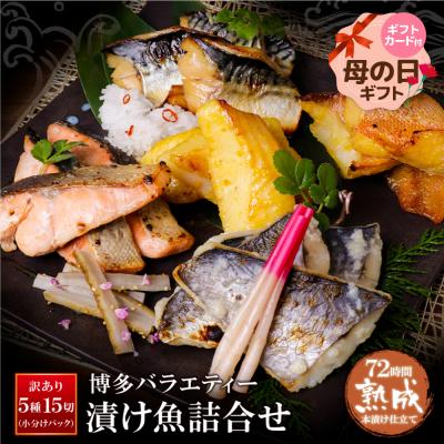 ふるさと納税 福智町 【母の日】【訳あり】　博多バラエティー漬け魚詰合せ　15切