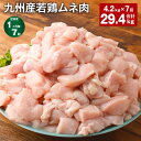 【ふるさと納税】【定期便】【1ヶ月毎7回】九州産若鶏ムネ肉 600g×7袋 計29.4kg（4.2kg×7回） 鶏肉 お肉 ムネ肉 むね肉 小分け 冷凍 九州産 国産 熊本県 菊池市 送料無料